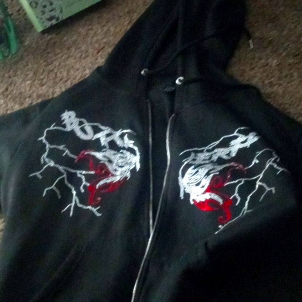 A zip hoodie